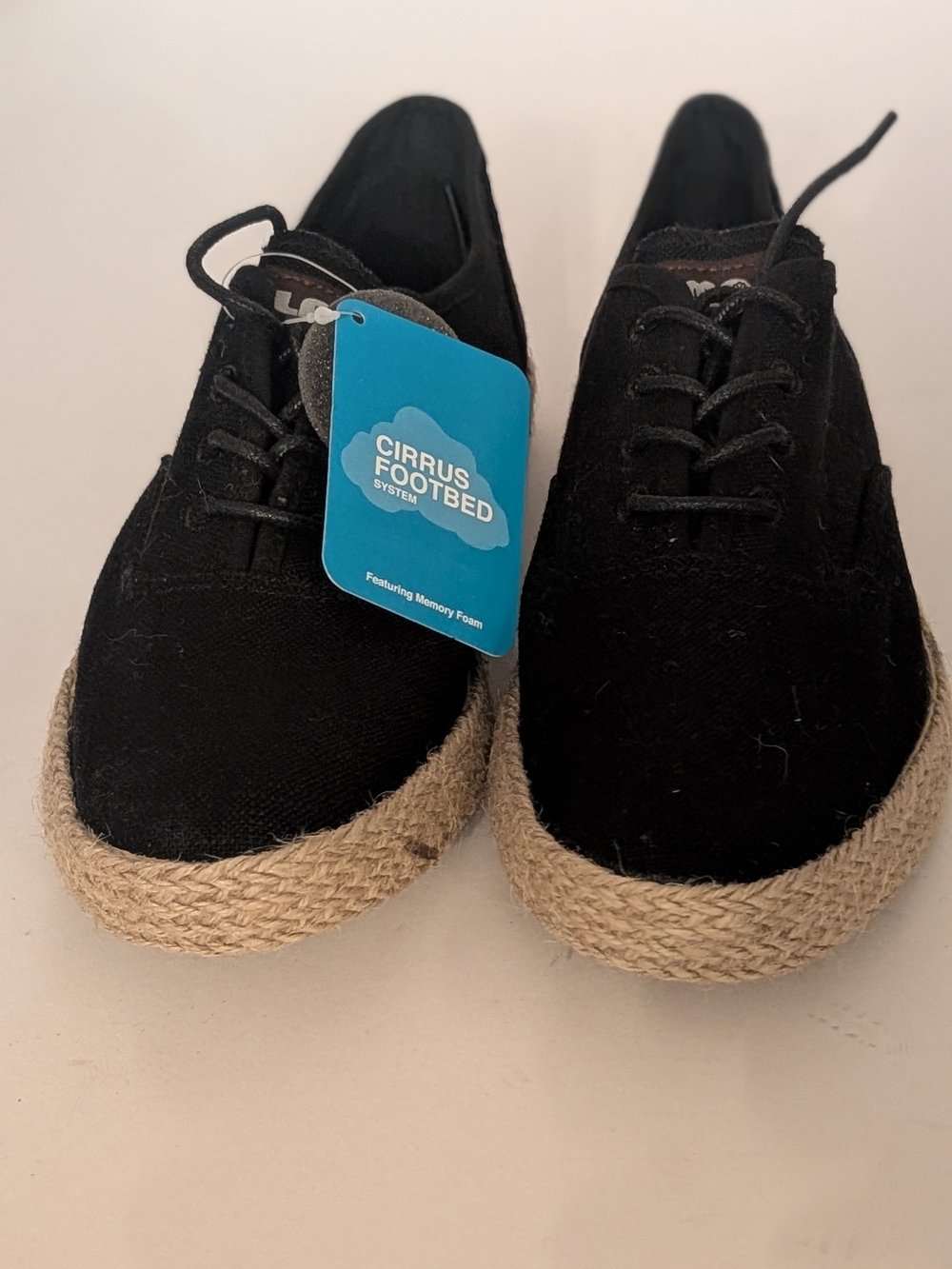 Lamo Black Espadrille Lace-Up Shoes